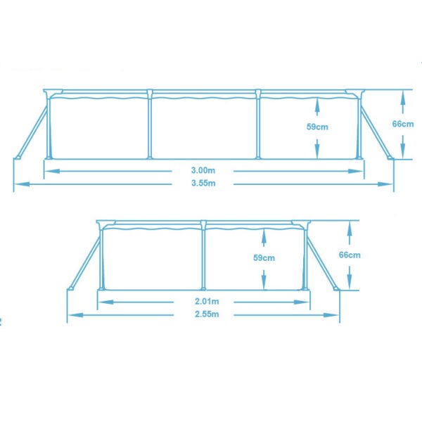 Basen ogrodowy stelażowy 300 x 201 x 66 cm 5w1 Bestway 56404 - obrazek 3