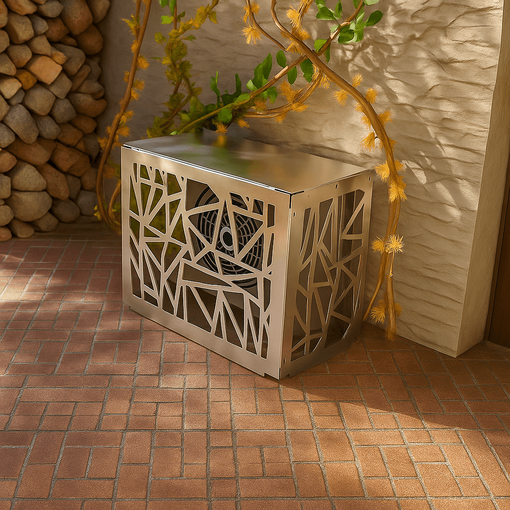 Osłona klimatyzatora maskownica 85×66×44 cm panel maskujący stal nierdzewna OK002 - obrazek 2