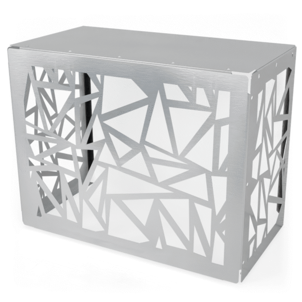 Nowoczesna, metalowa skrzynka z wzorem