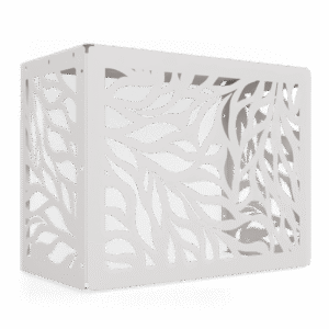 Osłona klimatyzatora LIŚCIE maskownica 85×66×44 cm panel maskujący Biała OK004