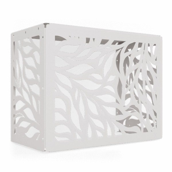 Osłona klimatyzatora LIŚCIE maskownica 85×66×44 cm panel maskujący Biała OK004