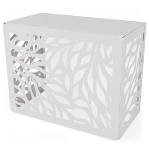 Biały mebel z liściastym wzorem