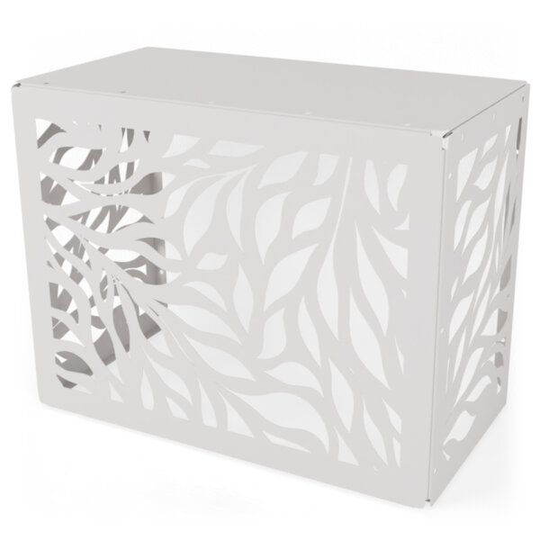 Biały mebel z liściastym wzorem