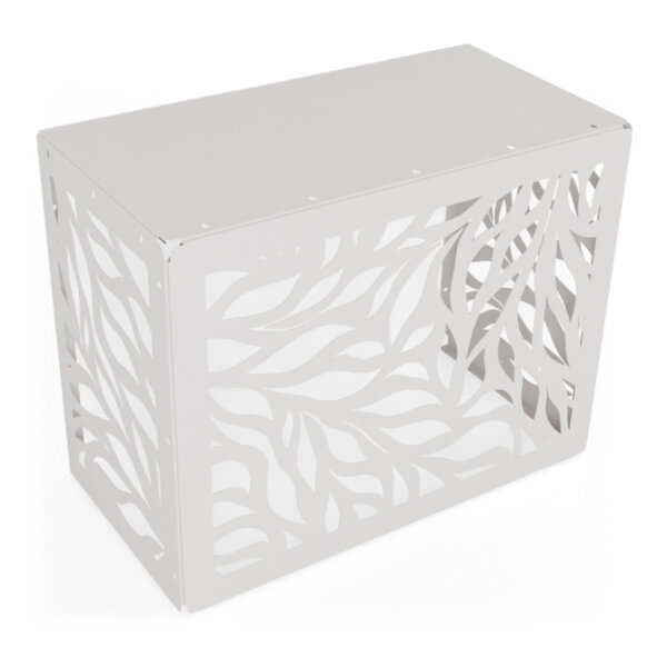 Osłona klimatyzatora LIŚCIE maskownica 85×66×44 cm panel maskujący Biała OK004