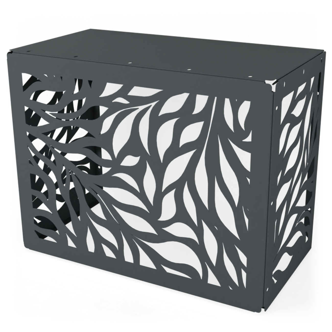 Osłona klimatyzatora LIŚCIE maskownica 85×66×44 cm panel maskujący antracytowa OK003 - obrazek 5