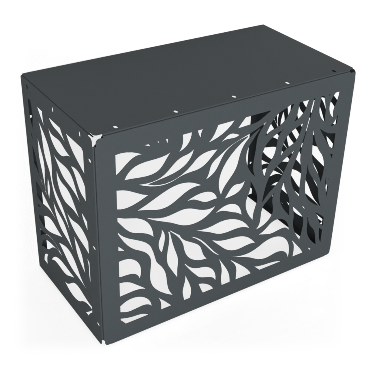 Osłona klimatyzatora LIŚCIE maskownica 85×66×44 cm panel maskujący antracytowa OK003 - obrazek 3