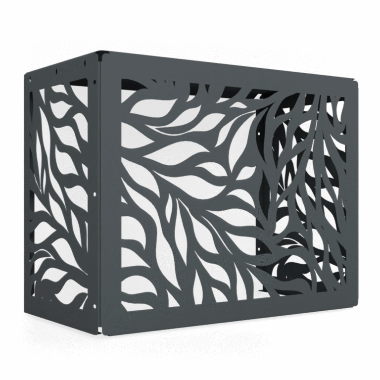 Czarna skrzynka z liściastym wzorem