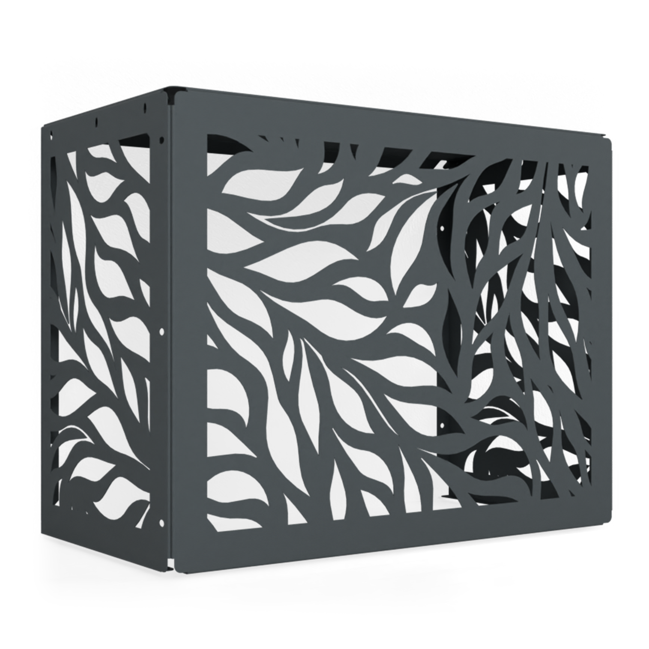 Osłona klimatyzatora LIŚCIE maskownica 85×66×44 cm panel maskujący antracytowa OK003 - obrazek 1